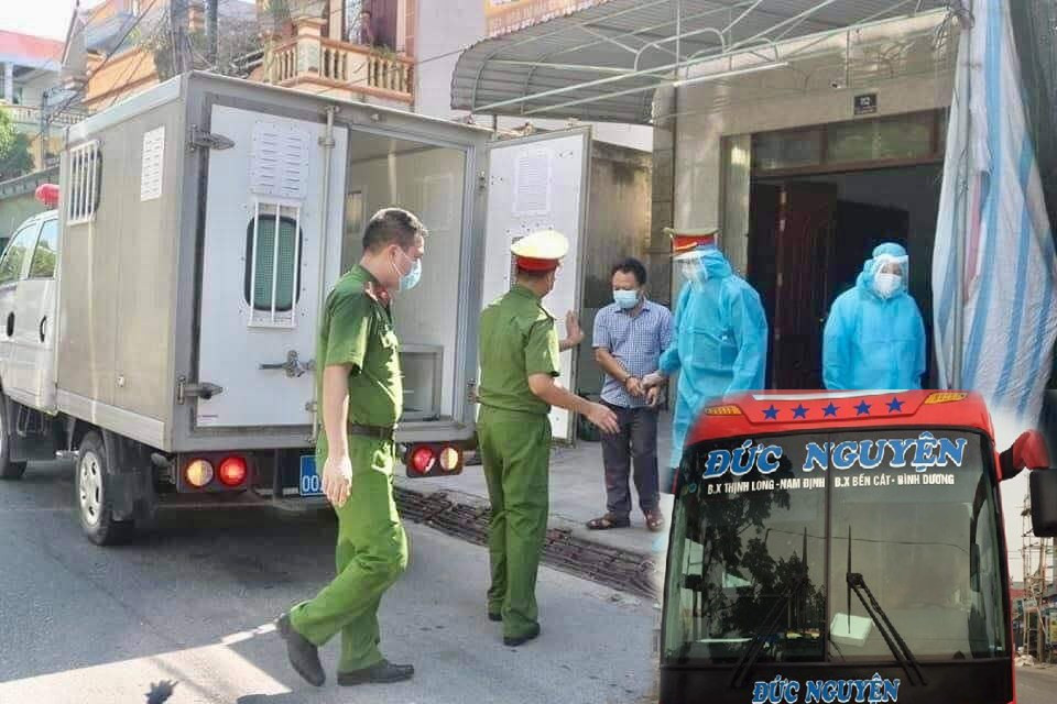 Ngày 11/7/2021, Công an huyện Hải Hậu nhận được thông tin có 2 hành khách đi trên chuyến xe xuống tỉnh Hà Tĩnh bị dương tính với COVID-19. Công an huyện Hải Hậu đã tiến hành truy vết, xác minh nhà xe Đức Nguyện xuất phát từ Sài Gòn chở theo 46 khách, các hành khách khác đã xuống dọc đường.