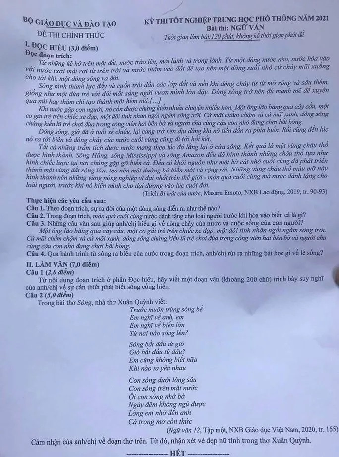 Van tranh cai ve de thi tot nghiep mon ngu van, Bo GD-DT cong bo dap an-Hinh-3