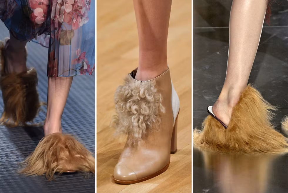  Thời trang "giày mọc tóc".