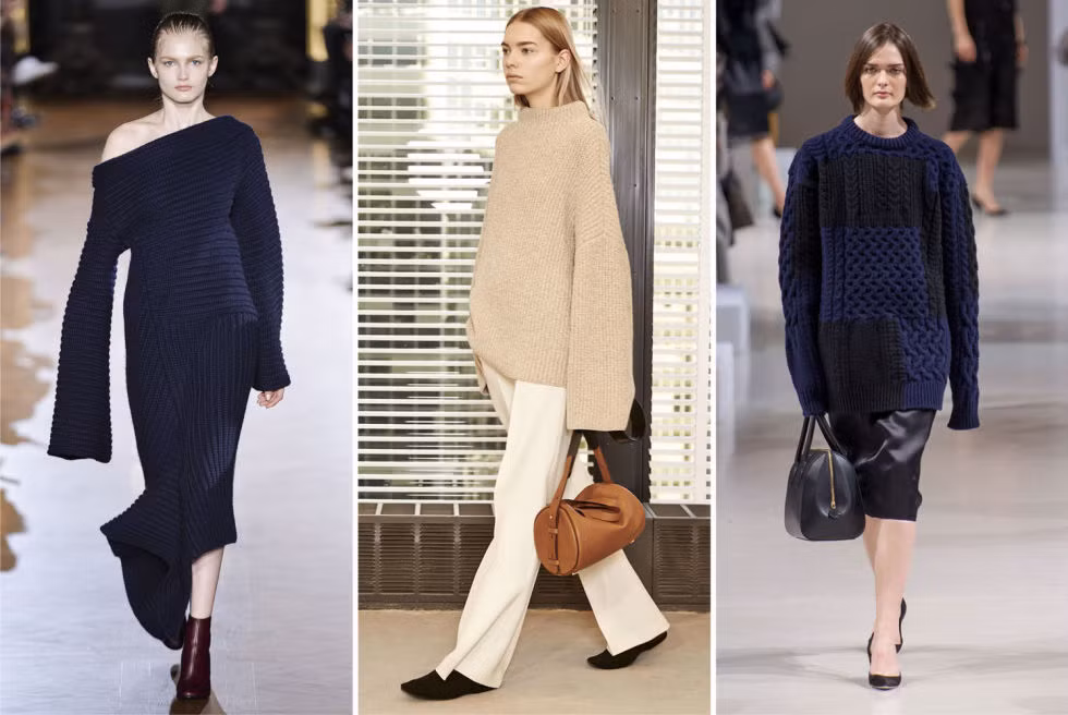 Kiểu áo ống tay dài như thế này khiến cơ thể mất cân đối.