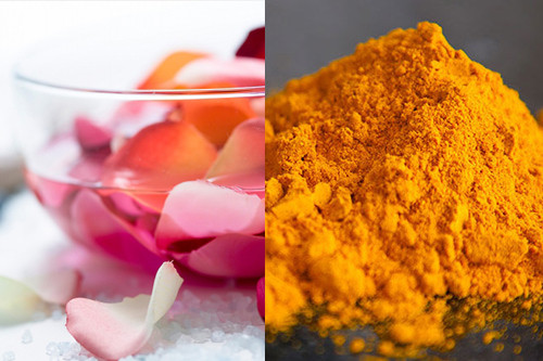 Bột nghệ, nước hoa hồng, chanh. Dùng nước cốt chanh với một muỗng bột nghệ và vài giọt nước hoa hồng. Trộn lẫn với nhau. Đắp hỗn hợp này 30 phút rồi rửa lại bằng nước mát. Cách làm trắng da tự nhiên này sẽ tăng cường các sắc tố sáng da, loại bỏ tế bào chết. Da sẽ trở nên trắng sáng tự nhiên, lỗ chân lông se khít và cũng mịn màng, mềm mại hơn.