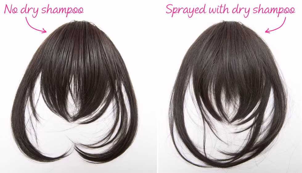 Dùng dầu gội khô để giữ tóc giả của bạn trông tự nhiên và dày hơn.