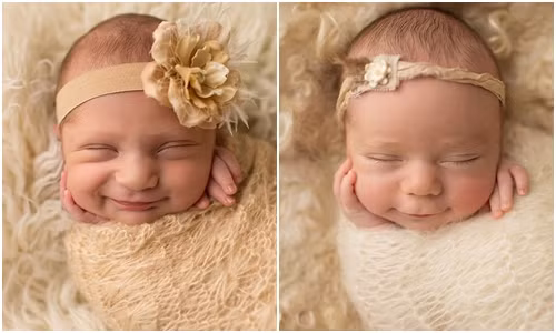 Để tạo thêm màu sắc và sự dễ thương cho những bức ảnh, nhiếp ảnh gia đã gắn thêm những phụ kiện xinh xắn cho các bé khi ngủ.