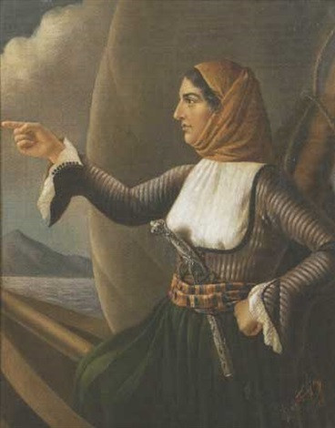 Sau khi cha chết, mẹ con Bouboulina chuyển đến đảo Spetses sinh sống. Khi đến tuổi kết hôn, nữ tướng lần lượt cưới 2 người chồng. Hai người đàn ông trong đời bà đều xuất thân trong gia đình giàu có.