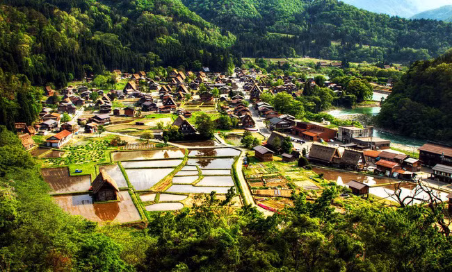 Cụ thể, đa số các ngôi nhà tại làng cổ Shirakawa-go được xây dựng theo phong cách kiến trúc Gassho-zukuri.