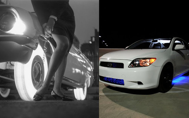 Vào năm 1961, Goodyear Tire &amp; Rubber Co. giới thiệu mẫu ô tô có những bánh xe phát sáng nhờ những bóng đèn nhỏ. Ngày nay, các nhà khoa học phát minh ra những chiếc đèn led nhỏ bố trí khắp xe. Khi di chuyển vào ban đêm, những chiếc xe phát sáng lộng lẫy.