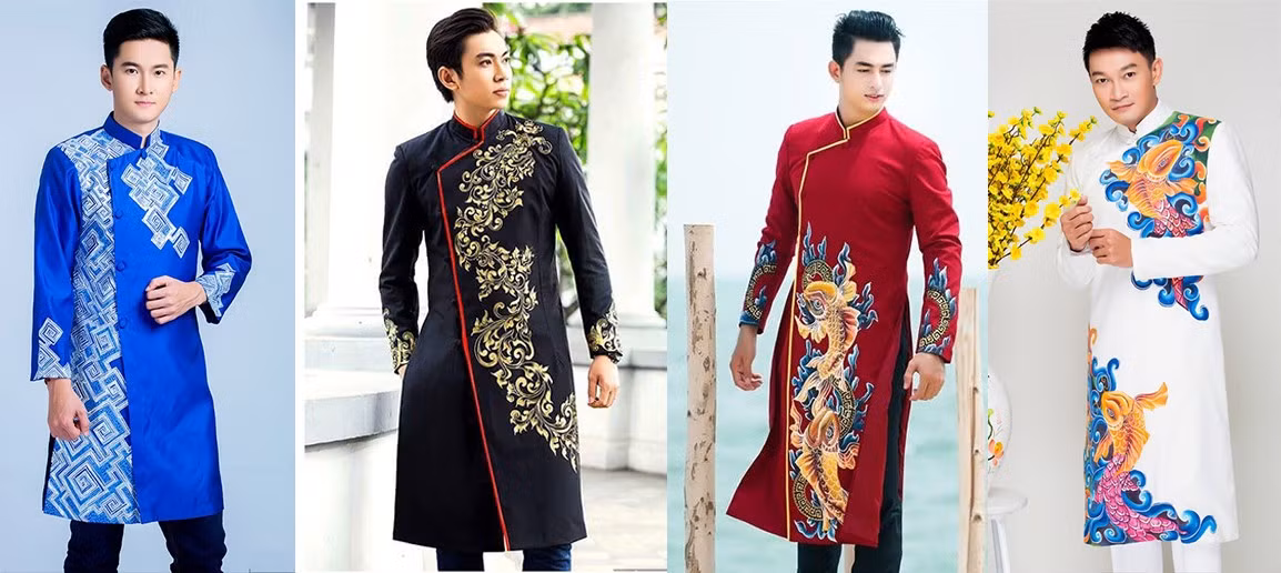 Trong những năm gần đây, áo dài nam được cách tân mang phong cách trẻ trung, hiện đại, sang trọng nhưng vẫn mang đậm sự duyên dáng của trang phục truyền thống.