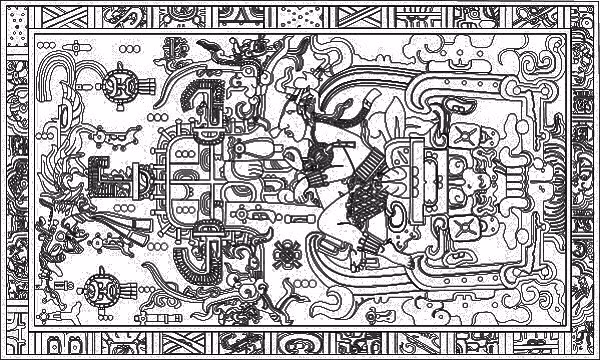 Không chỉ cỗ quan tài, hình chạm trổ trên bức tường đá trong ngôi mộ của vua Pakal cũng trở thành bí ẩn lớn đối với giới khoa học.