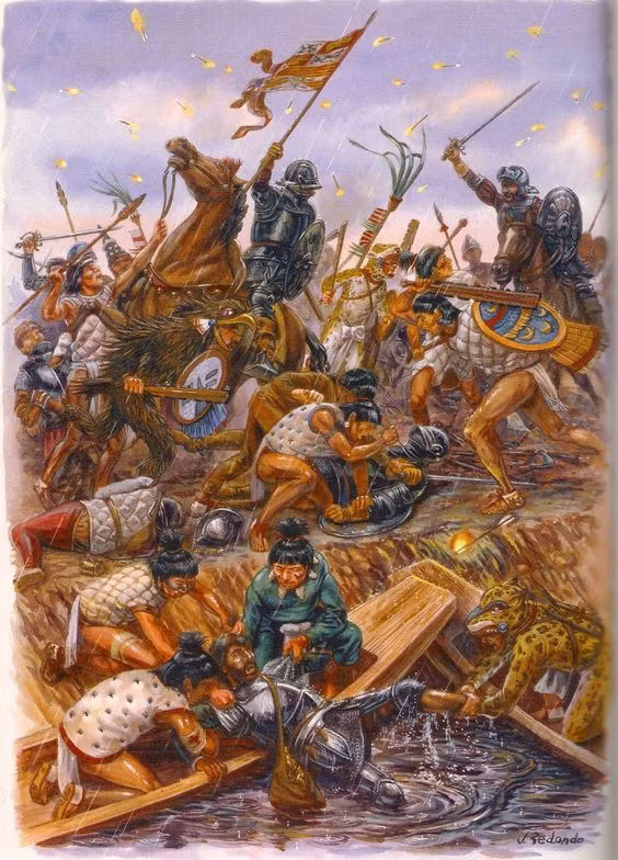 Theo ước tính, khoảng 240.000 người ở 2 bên thiệt mạng trong cuộc chiến đẫm máu trên. Trong số các nạn nhân, khoảng 1/2 là dân thường ở Tenochtitlan. Sự kiện này cũng đánh dấu sự sụp đổ của đế chế Aztec sau gần 300 năm tồn tại.