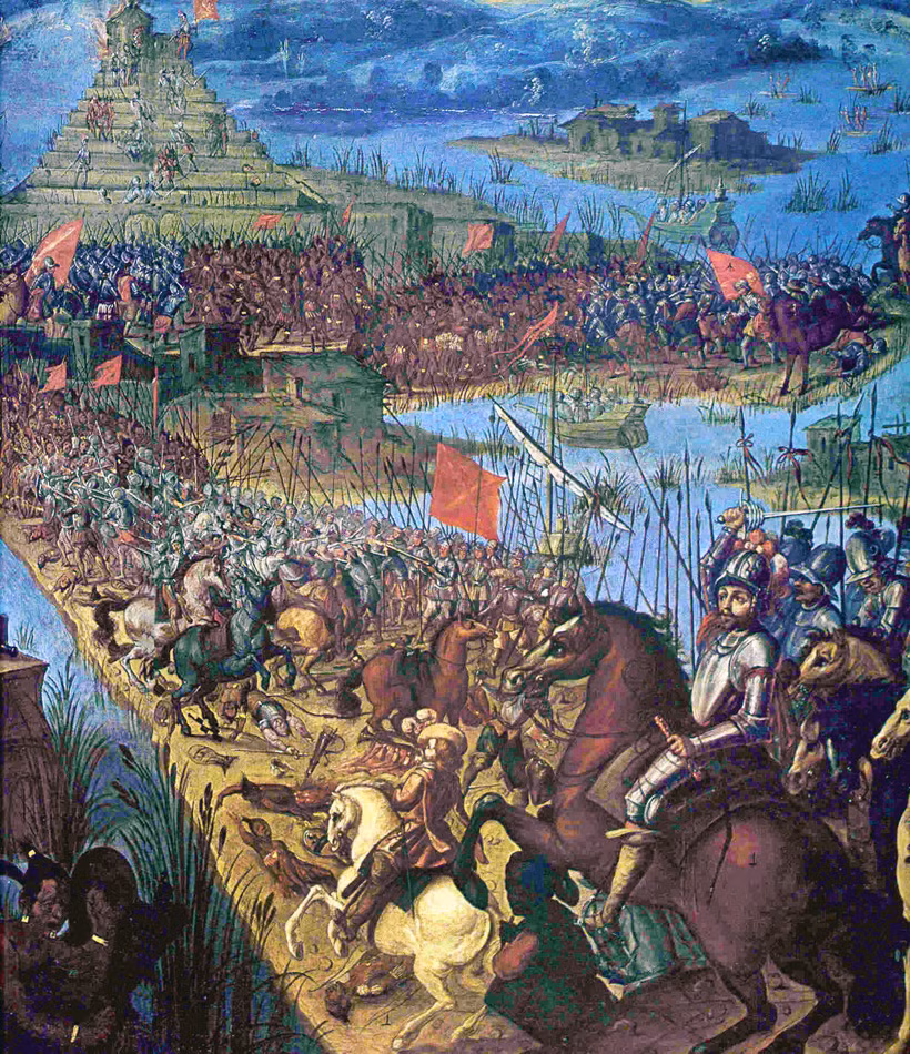 Chính vì vậy, ban đầu, các chiến binh Aztec chiếm lợi thế trước quân đội Tây Ban Nha.