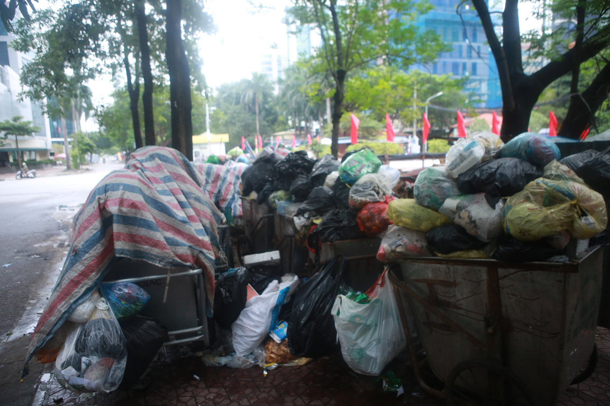 Xem cach nhan vien ve sinh moi truong xu ly rac ngap duong pho-Hinh-2