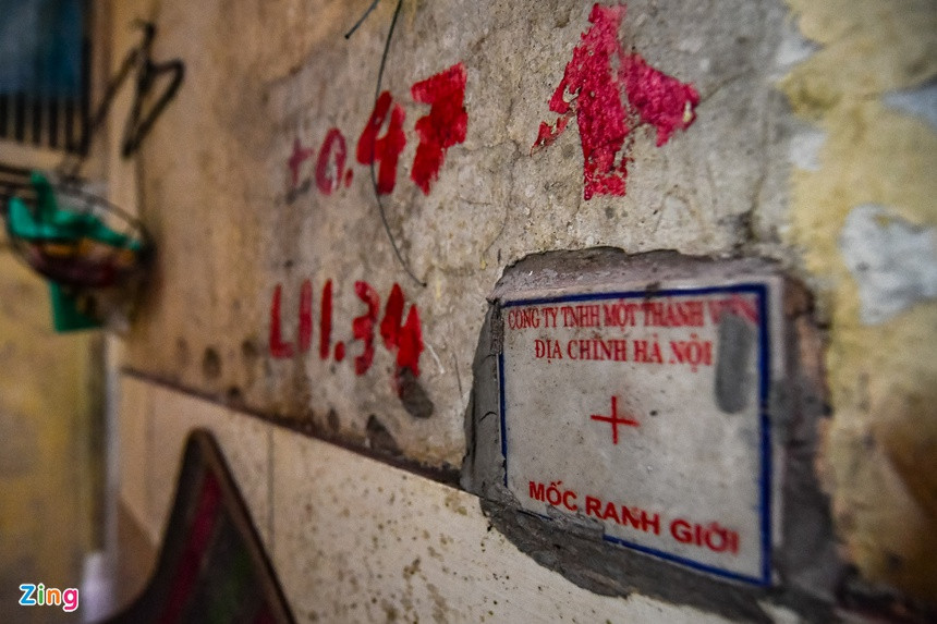 Phần đất thu hồi trả mặt bằng cho dự án được cắm mốc ranh giới quy hoạch.