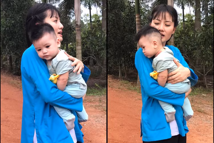 Quay phim từ sáng sớm đến đêm khuya, Ngọc Lan rất nhớ cậu con trai đầu lòng. “Mấy hôm nay đêm nào về cũng lén vô phòng em, hôn em, chỉ dám hôn bàn tay em thôi. Em ráng ráng nha. Xong phim mẹ ôm em cả ngày luôn. Đừng quên hơi mẹ nha”, nữ diễn viên tâm sự.