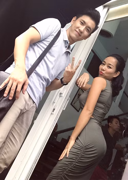 Thảo Trang vui vẻ gặp gỡ Đỗ An - chồng người mẫu Lê Thúy.