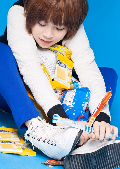 Thiên Khôi sở hữu vẻ ngoài đáng yêu với mái tóc "Maika", gương mặt bầu bĩnh dễ thương.