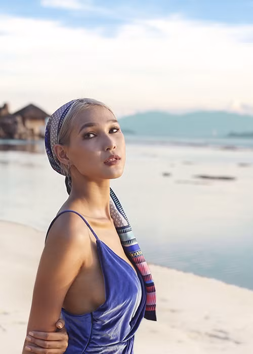 Trước khi bị loại khỏi The Face, Diệp Linh Châu gây ồn ào khi có nhiều phát ngôn gây tranh cãi như phản pháo Phạm Hương nói không đúng hay chê bai thí sinh Mai Ngô. Ảnh: Em đẹp