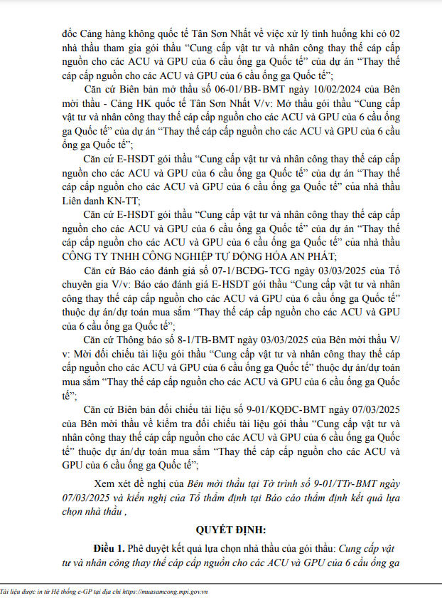 Liên danh 2 thành viên trúng gói cung cấp vật tư tại CHK Tân Sơn Nhất - Hình 2 Lien danh 2 thanh vien trung goi cung cap vat tu tai CHK Tan Son Nhat-Hinh-2