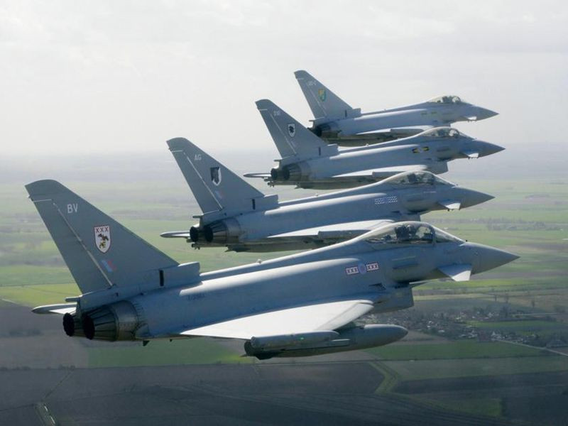 Điều này đánh dấu Eurofighter Typhoon trở thành loại máy bay phản lực chiến đấu do châu Âu có số lượng giờ bay nhiều nhất lịch sử. Nguồn ảnh: Wiki.