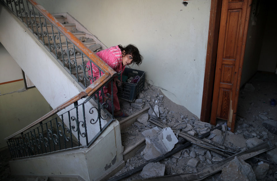 Các toà nhà cao tầng ở Gaza cũng bị thiệt hại nặng dù không phải là mục tiêu quan trọng trong các vụ không kích trả đũa của Israel. Nguồn ảnh: BI.