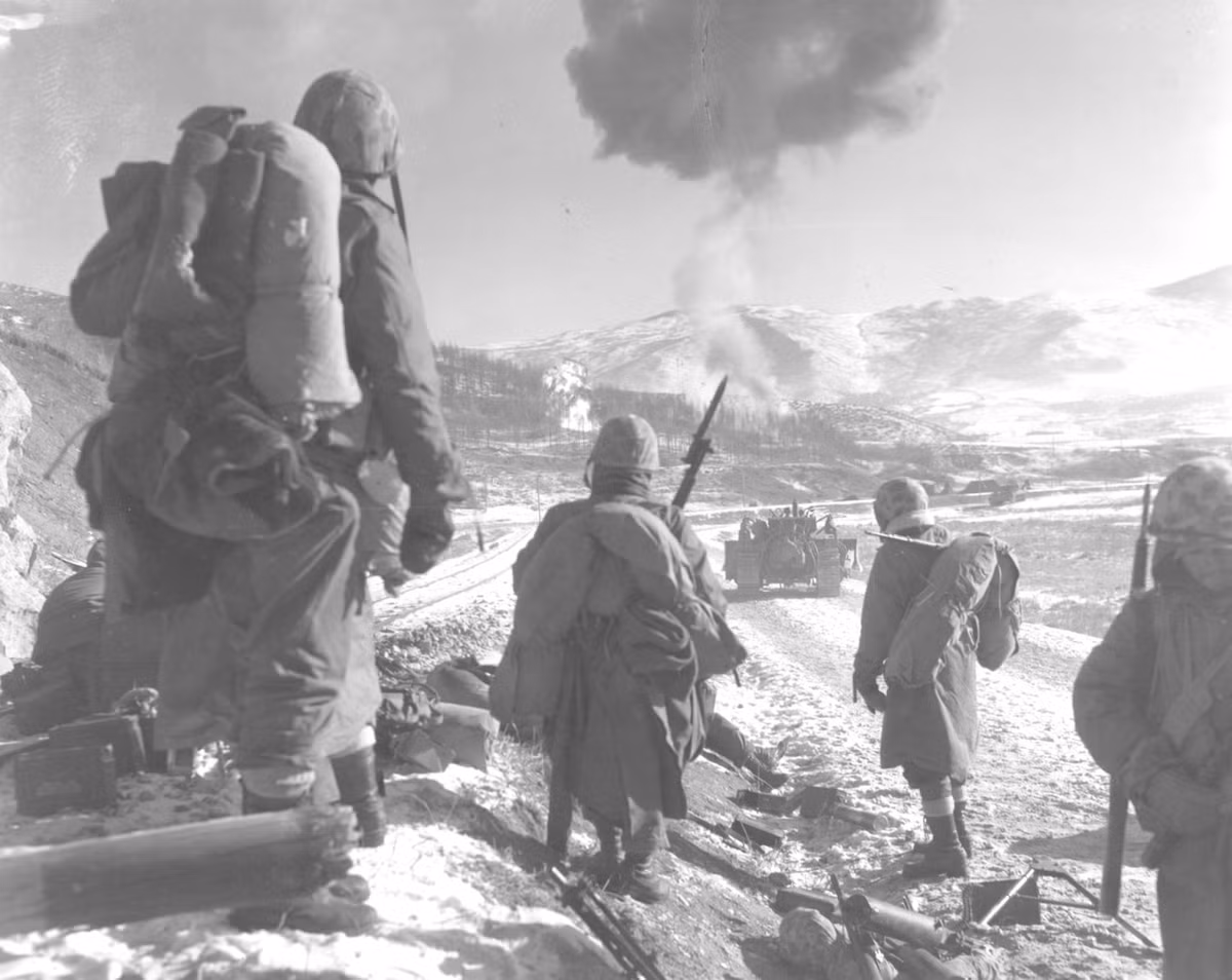 Năm 1950, Thuỷ quân Lục chiến Mỹ có mặt ở Hàn Quốc. Nguồn ảnh: BI.