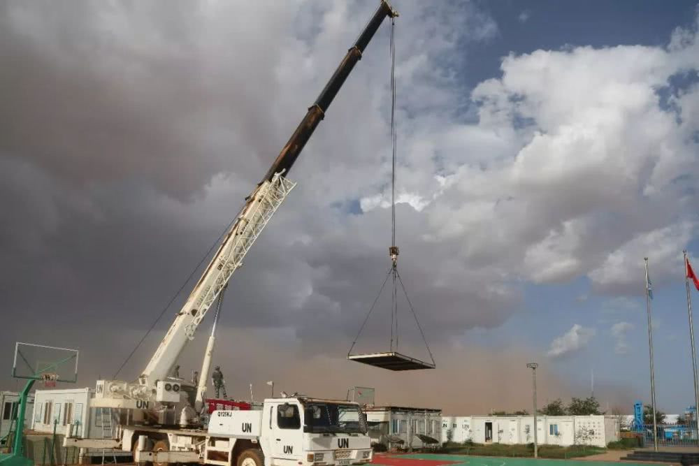 Một góc doanh trại của quân đội Trung Quốc làm nhiệm vụ gìn giữ hoà bình tại Mali đang được mở rộng. Nguồn ảnh: QQ.