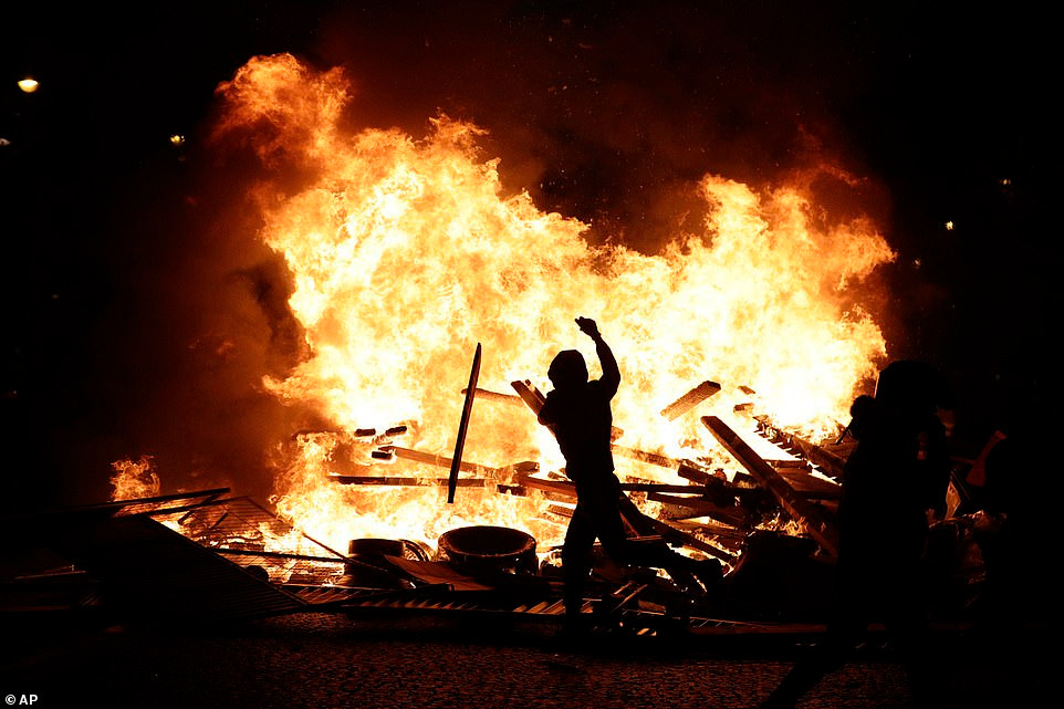 Hơn 100.000 người biểu tình xuống đường trong khoảng 1.600 cuộc biểu tình khắp nước Pháp ngày 24/11, bộ nội vụ nước này cho biết. Phần lớn các cuộc biểu tình trôi qua trong hòa bình – trừ cuộc biểu tình ở thủ đô Paris nơi có khoảng 8.000 người tham gia.