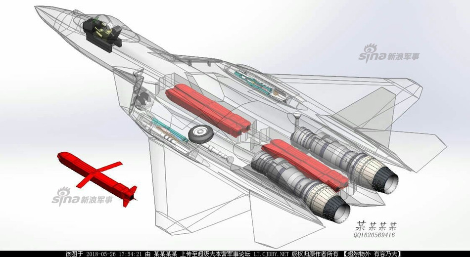 Các loại vũ khí mà Su-57 mang theo được cũng cực kỳ phong phú, cho phép nó thực hiện được nhiều kiểu nhiệm vụ khác nhau - đúng với tính chất của một chiến đấu cơ đa năng mà Nga đã hướng tới ngay từ đầu. Nguồn ảnh: Sina.