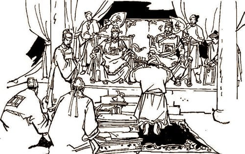 Đến năm Đinh Sửu (1217) vua dần phát chứng điên, có lúc nói là Thiên tướng giáng hạ, tay cầm giáo và mộc, cắm cờ nhỏ vào búi tóc, đùa múa từ sáng sớm đến chiều không nghỉ...