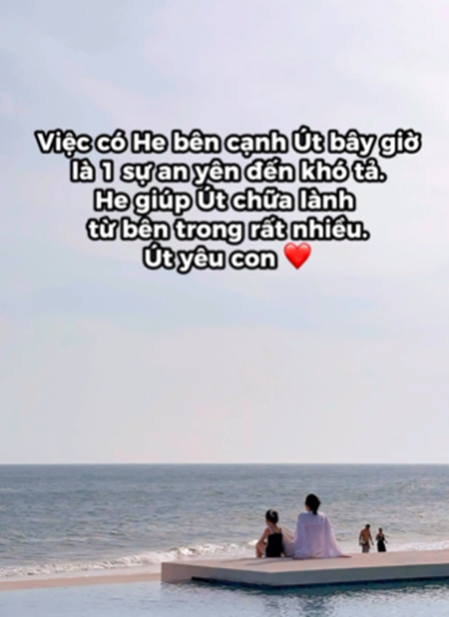 Cô bày tỏ, con gái nuôi tên He là điểm tựa bình yên. Ảnh: FBNV.