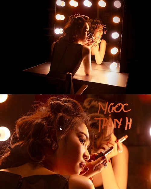 Ngọc Trinh diện chiếc váy ôm sát tôn vóc dáng.