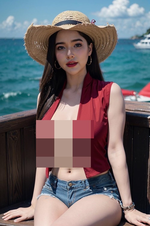 Aon Supitsara không ngại "thả rông" vòng một.