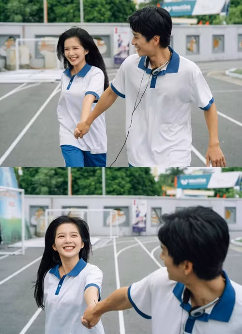 Hai diễn viên thực hiện một số bộ ảnh chung để gửi tặng khán giả khi phim lên sóng.