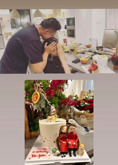 Nữ ca sĩ chuyển giới đón sinh nhật bên bạn trai CEO. Trên trang cá nhân, Matt Liu hé lộ khoảnh khắc đặt nụ hôn lên tóc Hương Giang. Ảnh: Yan.