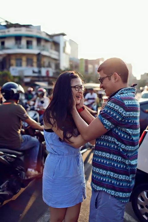 Mạc Anh Thư quyết định gắn bó với Huy Khánh dù nam diễn viên bị gắn mác đào hoa, từng qua 1 lần đò và có 1 người con riêng. Ảnh: Vietnamnet.