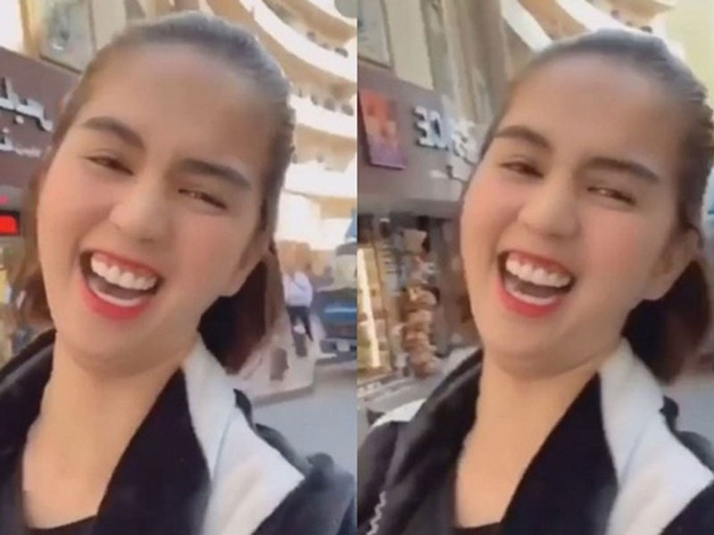 Chân dài chia sẻ: "Trinh biết Trinh cười thấy răng, Trinh chỉ cười mỉm hoặc không cười sẽ đẹp hơn, hở hai răng thỏ thôi là đẹp nhất. Có những khi Trinh không kiềm chế bản thân, Trinh cười thoải mái sẽ thấy nướu". Ảnh: FBNV.