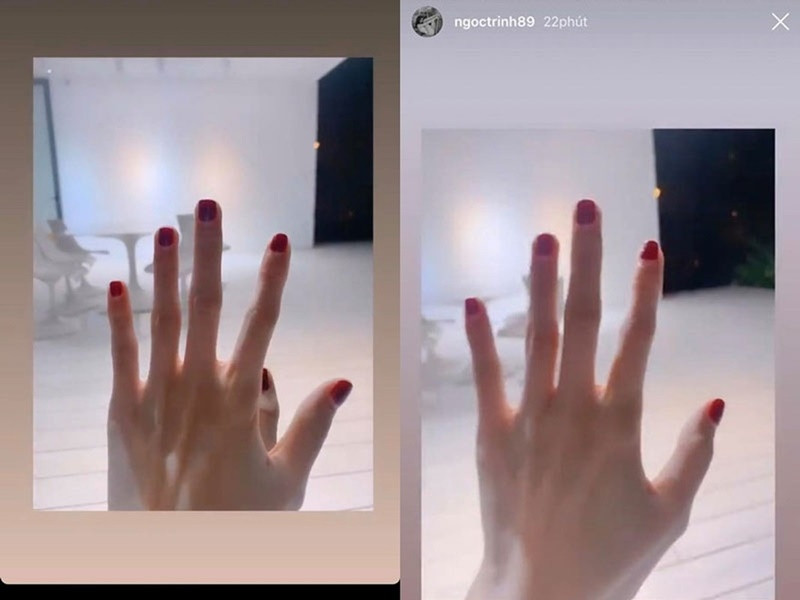 Ngọc Trinh thừa nhận, bàn tay của cô cũng khá xấu. Ảnh: FBNV.