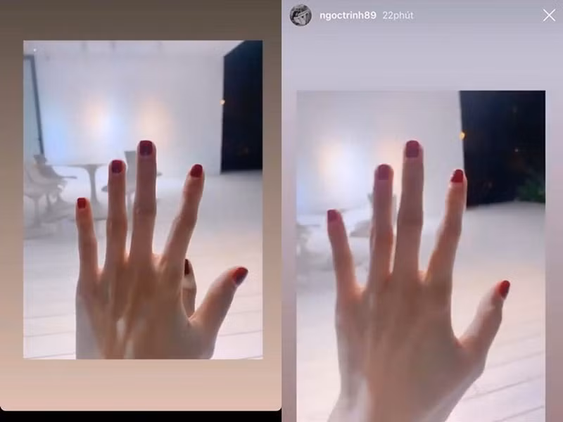 Ngọc Trinh thừa nhận, bàn tay của cô cũng khá xấu. Ảnh: FBNV.