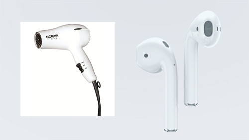 Apple lấy ý tưởng thiết kế AirPods từ máy sấy tóc. Cắt dây là xong.