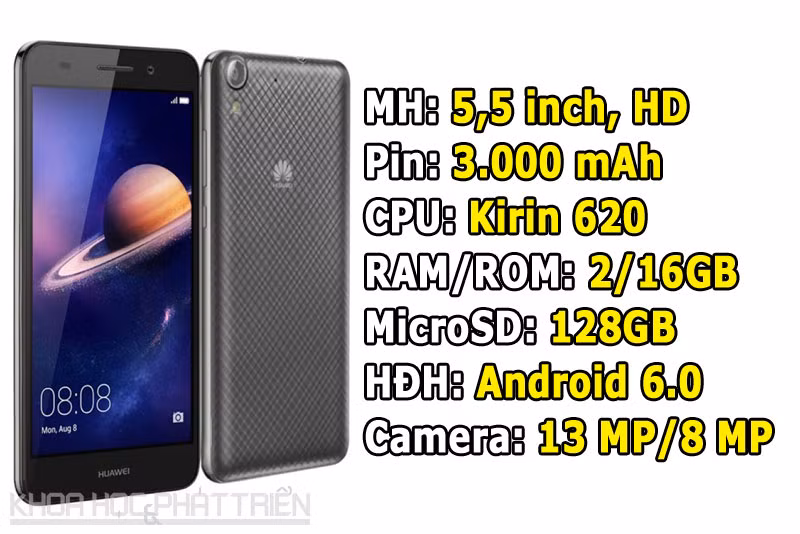 Huawei Y6 II (3,59 triệu đồng).