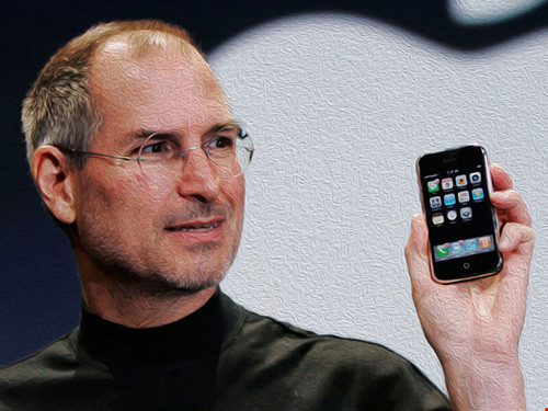 Steve Jobs và khoảnh khắc giới thiệu chiếc iPhone. Ảnh: INTERNET