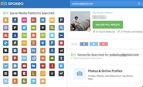 Tìm toàn bộ thông tin trên nhiều mạng xã hội với Spokeo. Ảnh: M.HOÀNG.
