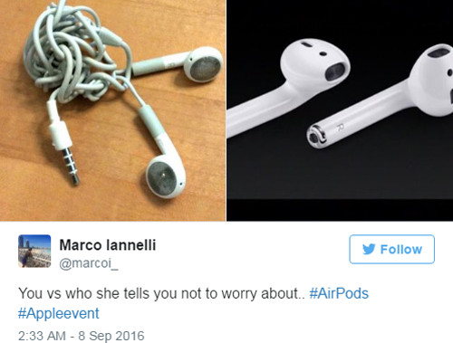 Ưu điểm của AirPods là không sợ rối dây tai nghe.