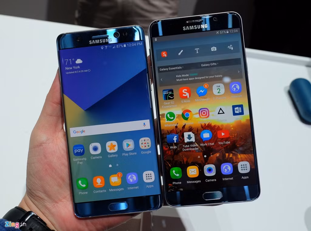 Samsung vừa chính thức giới thiệu mẫu phablet màn hình lớn thế hệ thứ 6 của mình mang tên Galaxy Note 7. Như nhiều dự đoán trước đó, Galaxy Note 7 không có nhiều đột phá về ngoại hình. Máy kế thừa và hoàn thiện thiết kế trên mẫu Galaxy S7 edge với khung kim loại kết hợp 2 mặt kính cường lực.