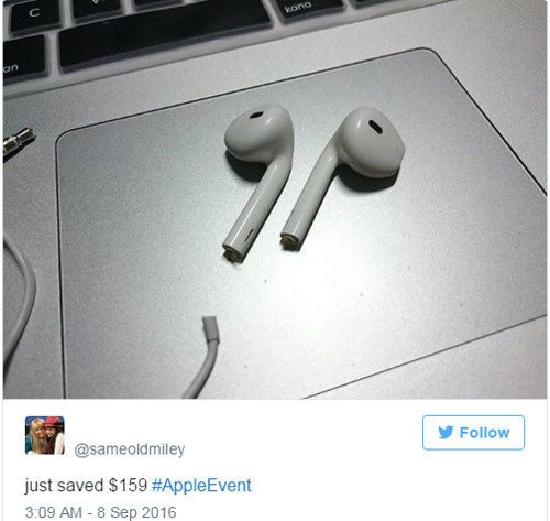 Cắt dây tai nghe iPhone phiên bản tiền nhiệm là tiết kiệm được 159 USD tiền mua AirPods.