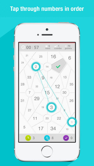 1. Next-Numbers. Hiện tại ứng dụng miễn phí; giá thông thường 1,99USD. Bạn có thể xem đây là một ứng dụng mà sẽ rèn luyện trí não của bạn, đặc biệt hiệu quả nếu bạn sử dụng nó từ 5 đến 10 phút mỗi ngày. Ứng dụng giúp bạn rèn luyện khả năng tập trung và đưa ra quyết định.