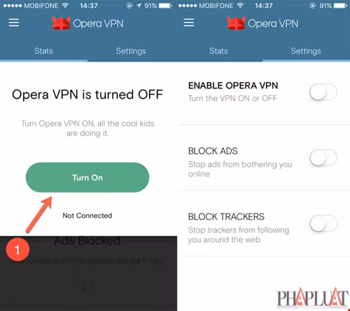 VPN miễn phí cho các thiết bị iOS. Ảnh: M.HOÀNG