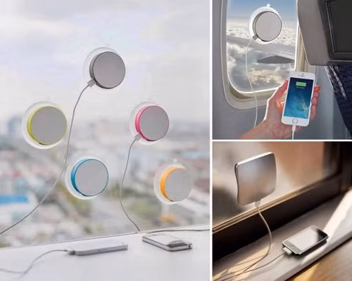 Window Solar Charger giúp lấy năng lượng từ ánh sáng mặt trời.