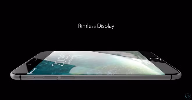 Máy cũng dùng màn hình không viền, nhờ mặt kính cong tràn cạnh.
