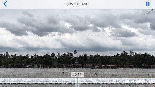 Phóng to video dễ dàng trên iPhone. Ảnh: MINH HOÀNG.