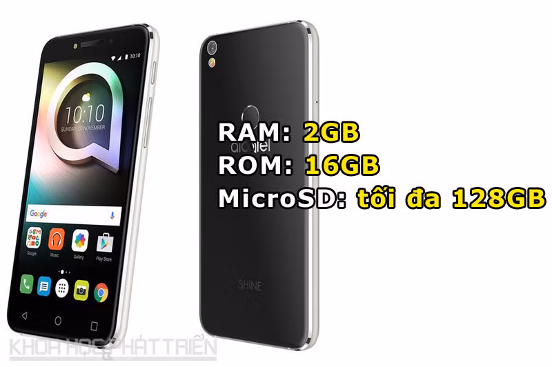 Khay SIM 2 kiêm luôn vai trò khe cắm thẻ nhớ.